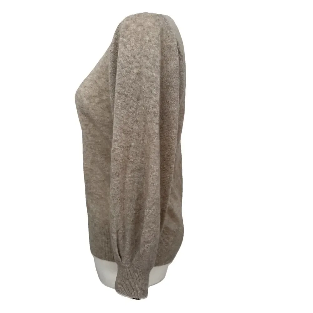 Autumn Cashmere Puff 3/4 Sleeve Crew Sweater Size XS